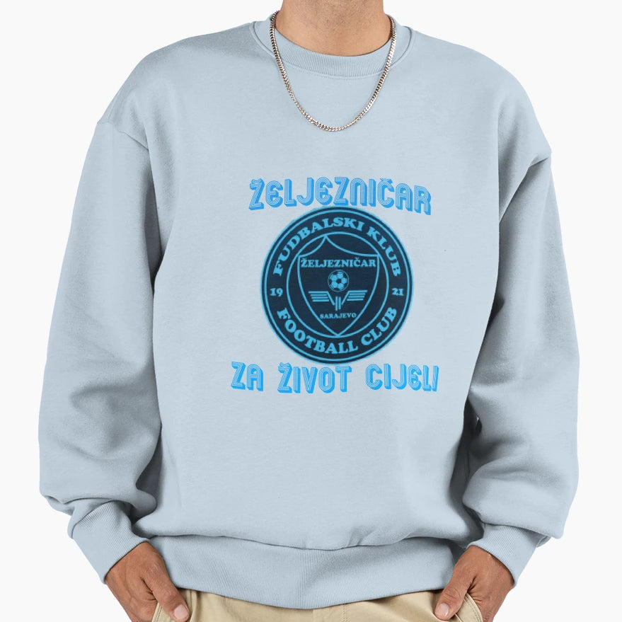 Zeljeznicar Za Zivot Cijeli Sweatshirt - Aesthetic Graphic Men Women - T-Shirt, Sweatshirt, Hoodie