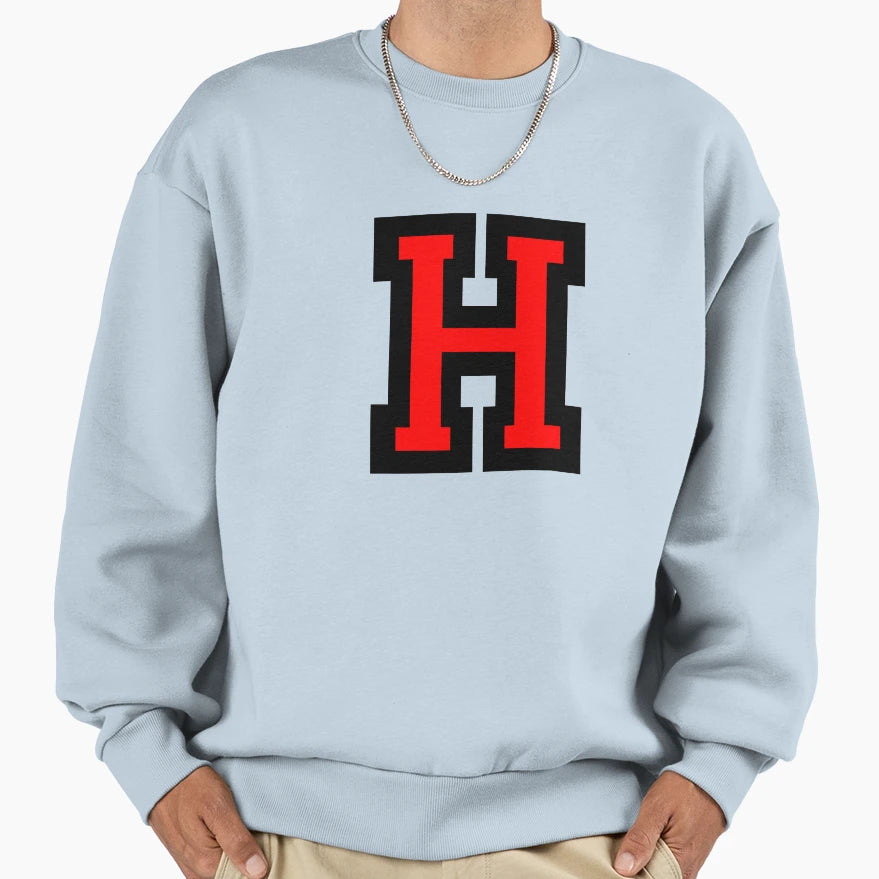 Letter H Black Red Character Sweatshirt - Novelty Apparel Men Women - T-Shirt, Sweatshirt, Hoodie