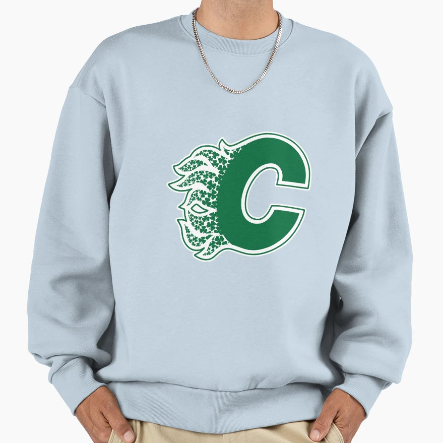 Flames Saint Patricks Day Sweatshirt - Minimalist Print Unisex - T-Shirt, Sweatshirt, Hoodie