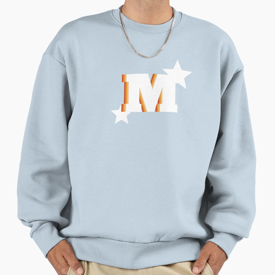 Letter M Sunset Sweatshirt - Casual Everyday Wear Unisex - T-Shirt, Sweatshirt, Hoodie