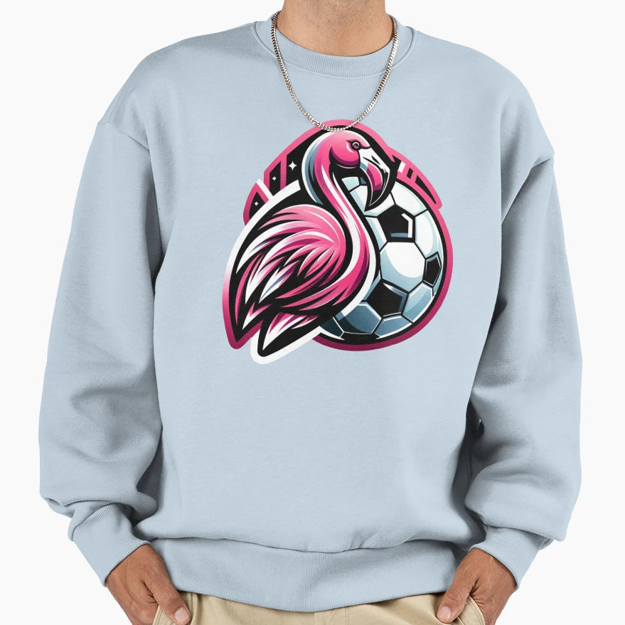 Flamingo Soccer Fusion Sweatshirt - Unique Graphic Unisex - T-Shirt, Sweatshirt, Hoodie