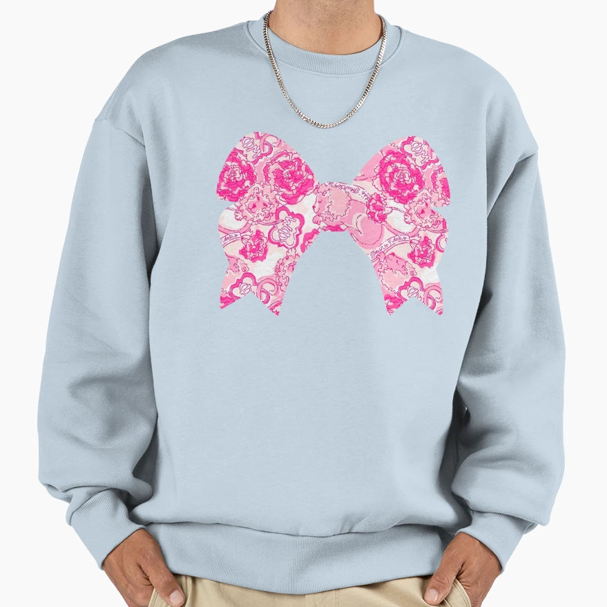 Phi Mu Bow Sweatshirt - Custom Art Print Men Women - T-Shirt, Sweatshirt, Hoodie