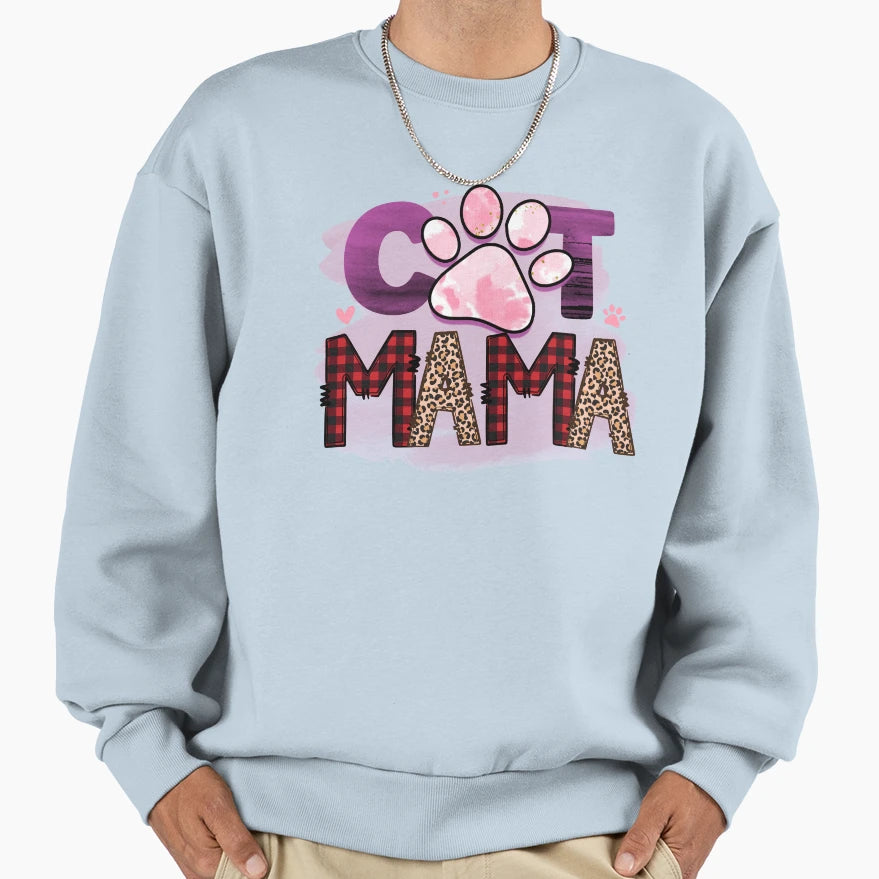 Cat Mama Sweatshirt - Aesthetic Graphic Unisex - T-Shirt, Sweatshirt, Hoodie