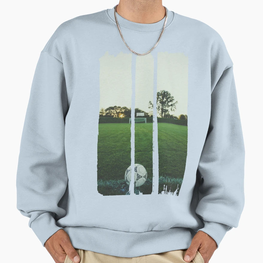 View Soccer Field Ball Sweatshirt - Casual Everyday Wear for Adults - T-Shirt, Sweatshirt, Hoodie