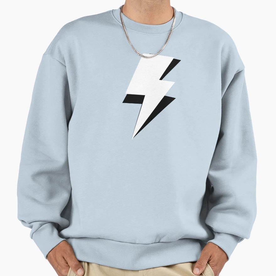 White Lightning Pattern Sweatshirt - Trendy Graphic Unisex - T-Shirt, Sweatshirt, Hoodie