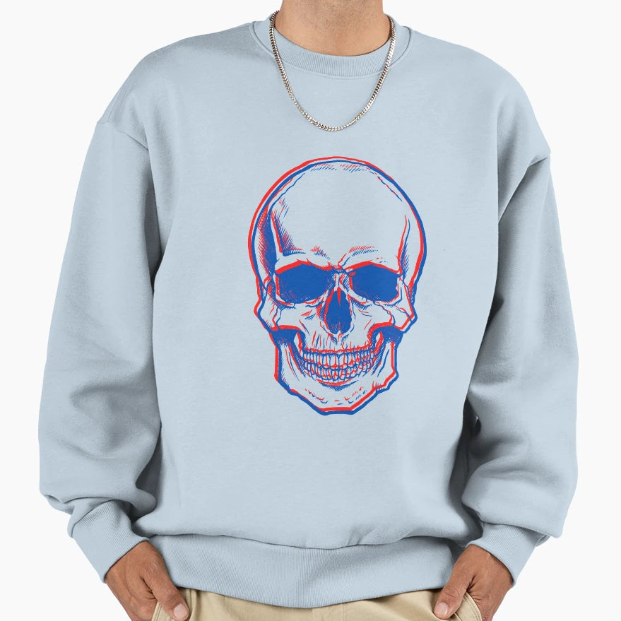 Skull 3D Sweatshirt - Novelty Apparel for Adults - T-Shirt, Sweatshirt, Hoodie