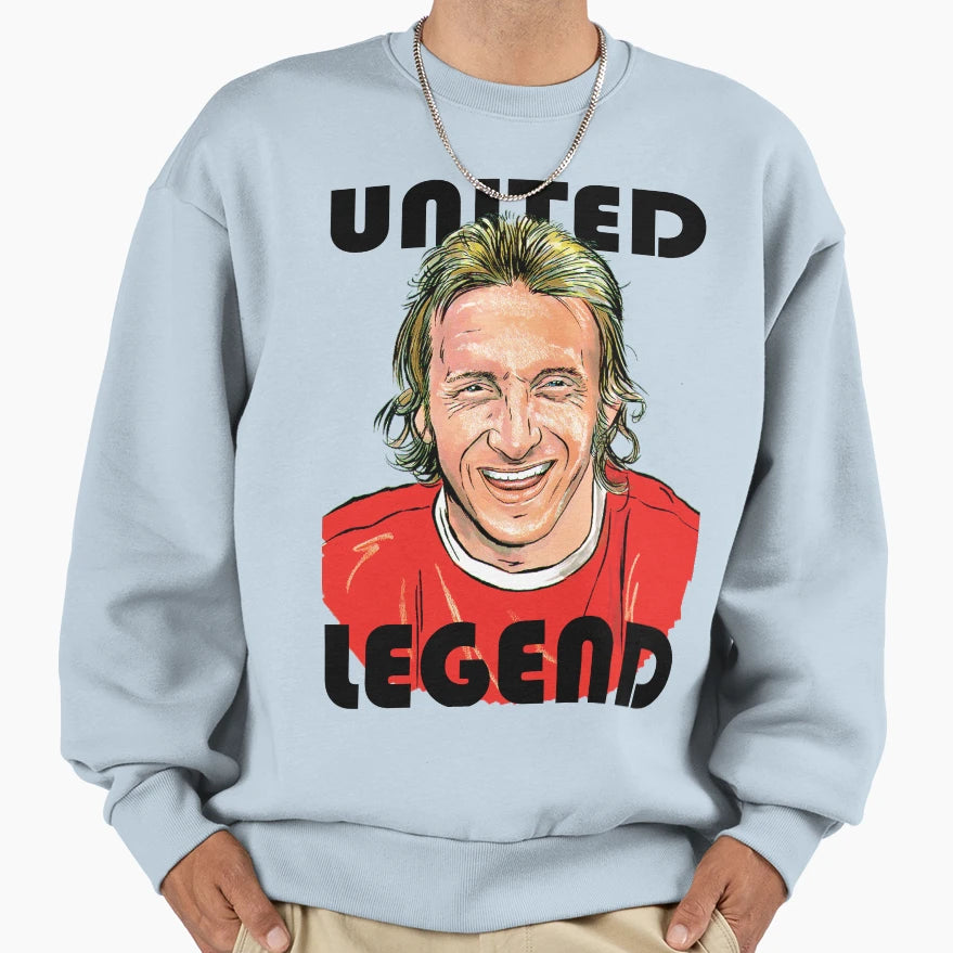 Denis Law Manchester United Legend Sweatshirt - Minimalist Print for Adults - T-Shirt, Sweatshirt, Hoodie