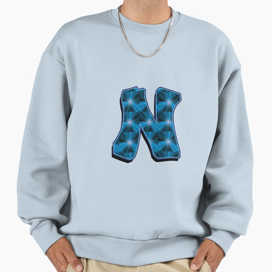 N Blue Rays Sweatshirt - Casual Everyday Wear for Adults - T-Shirt, Sweatshirt, Hoodie