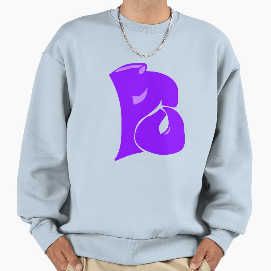 Monogram Graffiti Initial Sweatshirt - Fun Novelty Design for Adults - T-Shirt, Sweatshirt, Hoodie