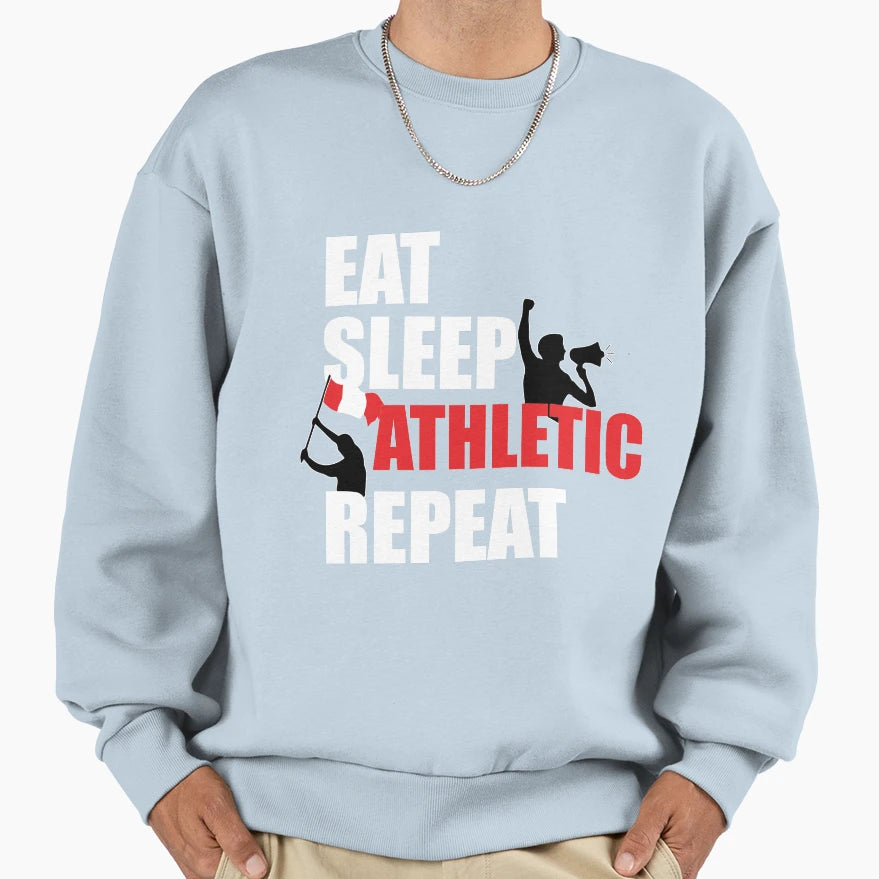 Eat Sleep Athletic Repeat Sweatshirt - Minimalist Print for Adults - T-Shirt, Sweatshirt, Hoodie