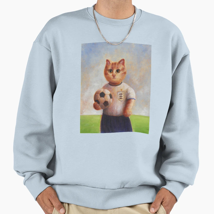 Football Cat Sweatshirt - Unique Graphic for Adults - T-Shirt, Sweatshirt, Hoodie