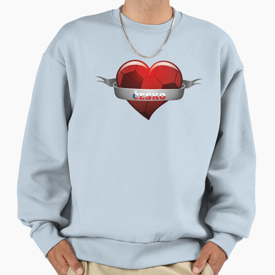 Esko Czech Republic Soccer Heart Sweatshirt - Streetwear Style Unisex - T-Shirt, Sweatshirt, Hoodie