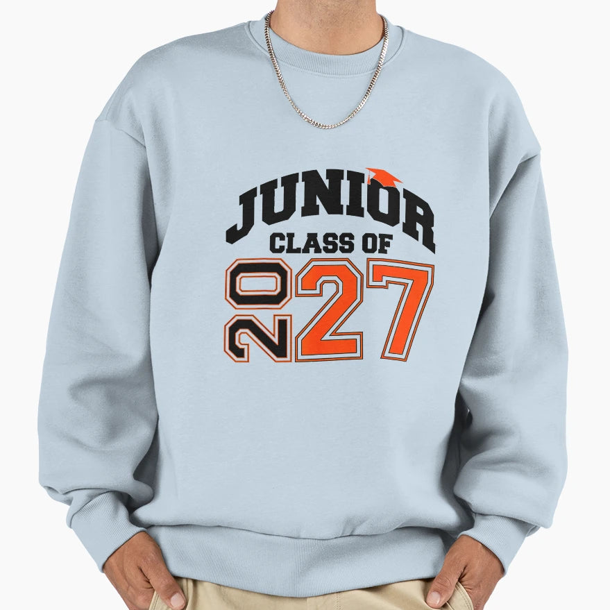 Junior Class 2027 Graduation Gift Sweatshirt - Custom Art Print Men Women - T-Shirt, Sweatshirt, Hoodie