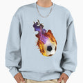 Soccer Ball Flames Sweatshirt - Novelty Apparel Unisex - T-Shirt, Sweatshirt, Hoodie