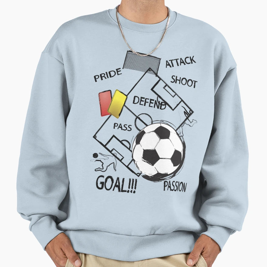 Pride Passion Shoot Goal Football Sweatshirt - Novelty Apparel Unisex - T-Shirt, Sweatshirt, Hoodie