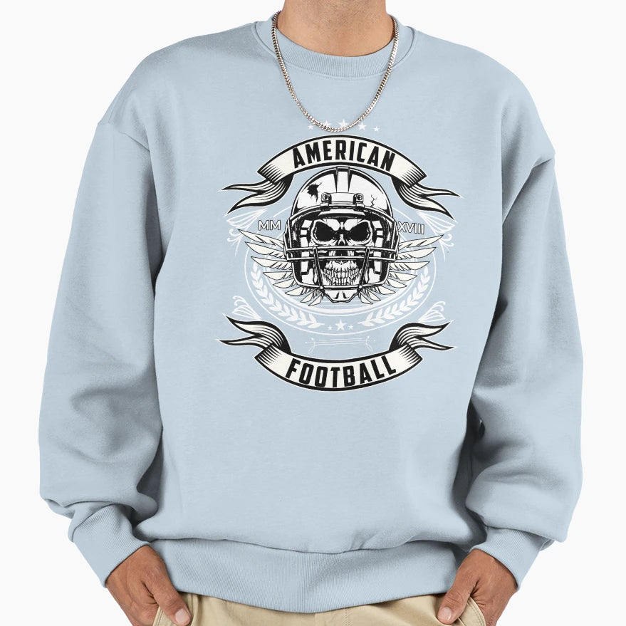 American Football Player Sweatshirt - Unique Graphic Unisex - T-Shirt, Sweatshirt, Hoodie