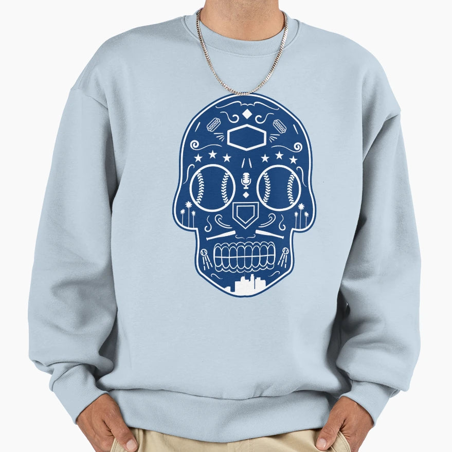 Los Angeles Baseball Sugar Skull Sweatshirt - Streetwear Style Men Women - T-Shirt, Sweatshirt, Hoodie