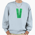 Letter V Green Water Wave Ocean Art Sweatshirt - Novelty Apparel for Adults - T-Shirt, Sweatshirt, Hoodie