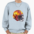 Fire Football Helmet Sweatshirt - Fun Novelty Design Unisex - T-Shirt, Sweatshirt, Hoodie