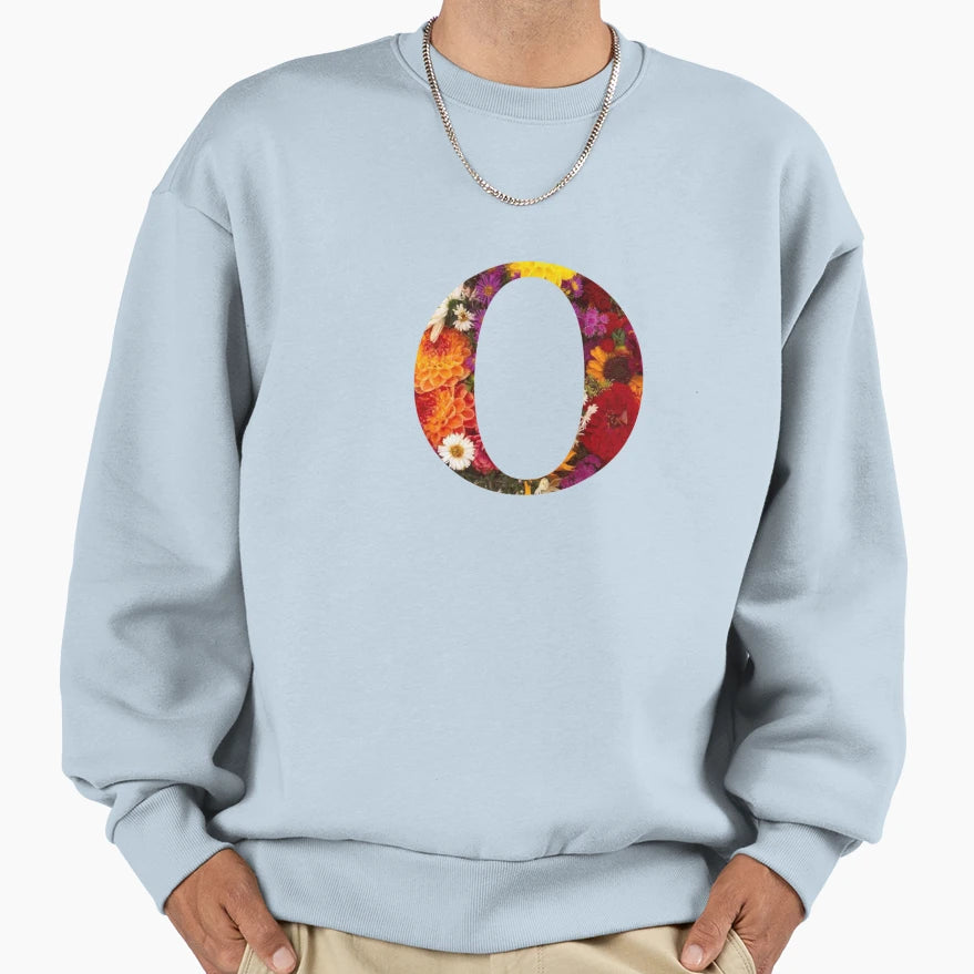 Monogram Initial Letter O Sweatshirt - Trendy Graphic for Adults - T-Shirt, Sweatshirt, Hoodie