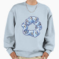 Soccer Ball Pattern Scrunchie And Sweatshirt - Aesthetic Graphic Unisex - T-Shirt, Sweatshirt, Hoodie