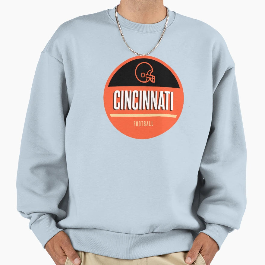 Cincinnati Football Sweatshirt - Casual Everyday Wear Men Women - T-Shirt, Sweatshirt, Hoodie