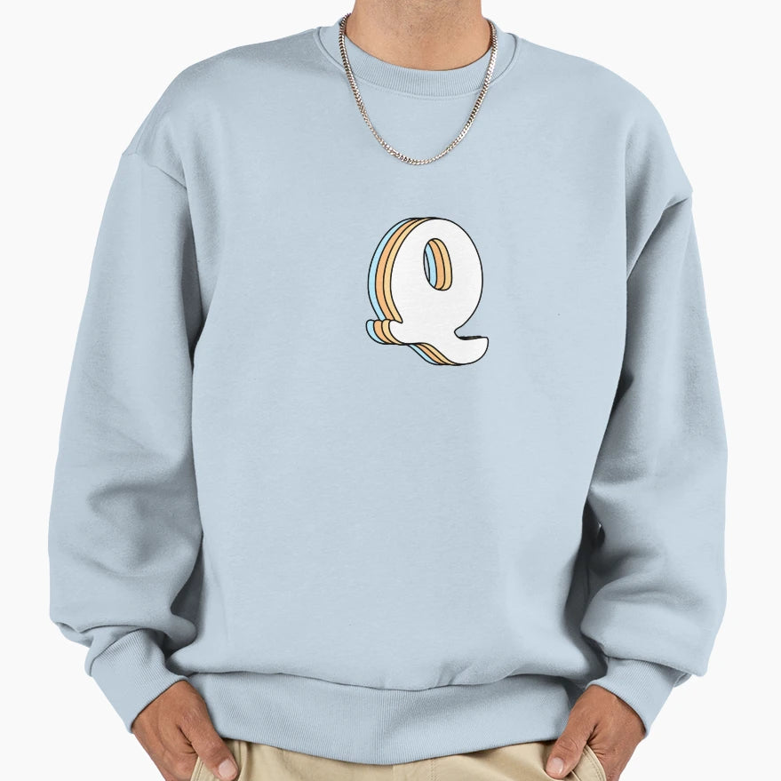 Letter Q Sweatshirt - Aesthetic Graphic Unisex - T-Shirt, Sweatshirt, Hoodie