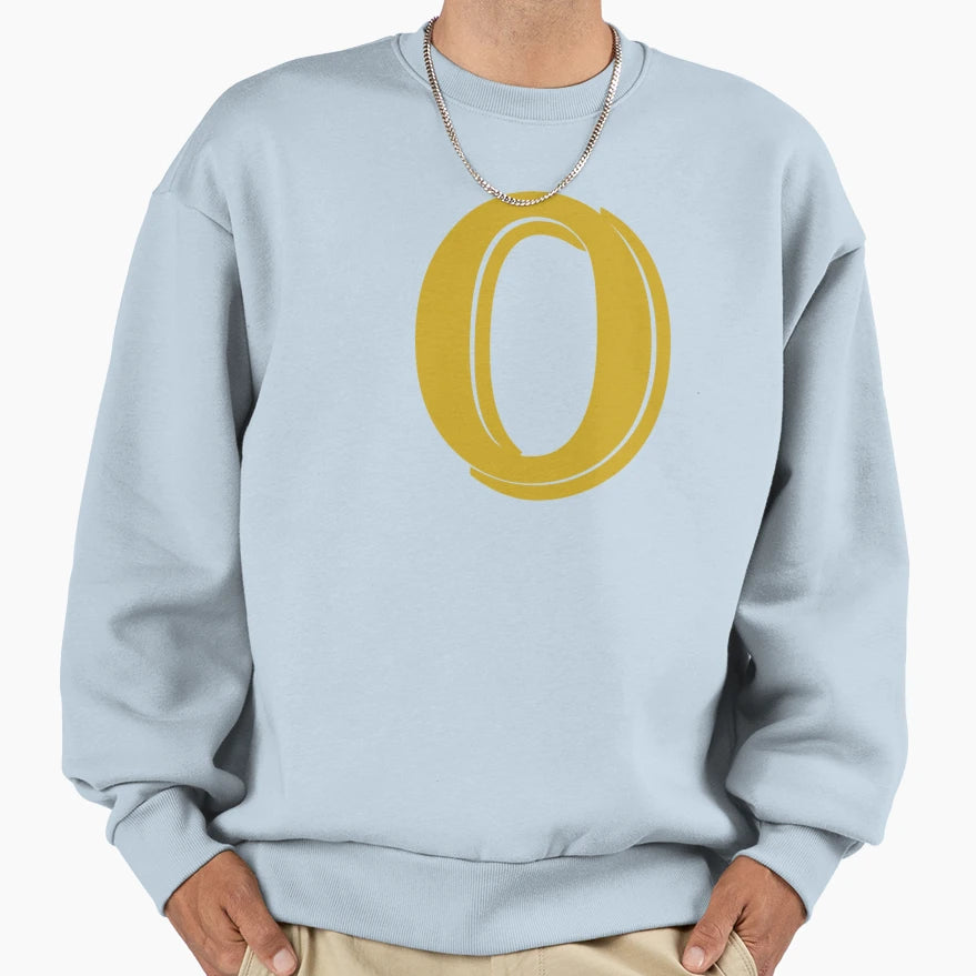Gold Letter O Sweatshirt - Fun Novelty Design Men Women - T-Shirt, Sweatshirt, Hoodie