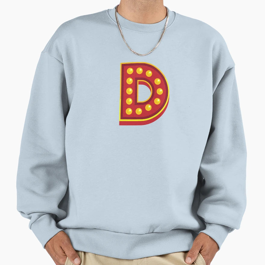 Letter D Disco Sweatshirt - Fun Novelty Design for Adults - T-Shirt, Sweatshirt, Hoodie
