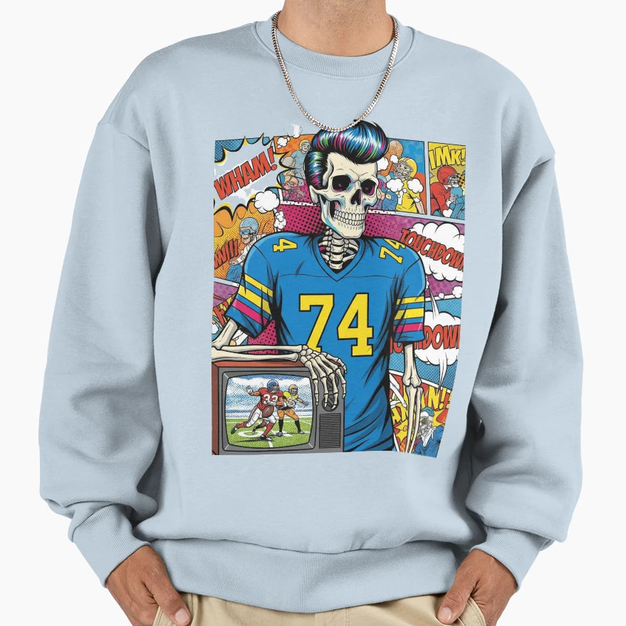 Dying To Watch Football Sweatshirt - Aesthetic Graphic Men Women - T-Shirt, Sweatshirt, Hoodie