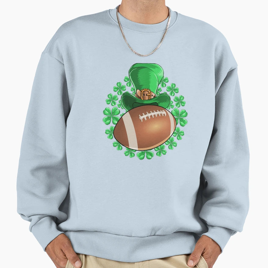 Football Saint Patricks Day Sweatshirt - Aesthetic Graphic Unisex - T-Shirt, Sweatshirt, Hoodie