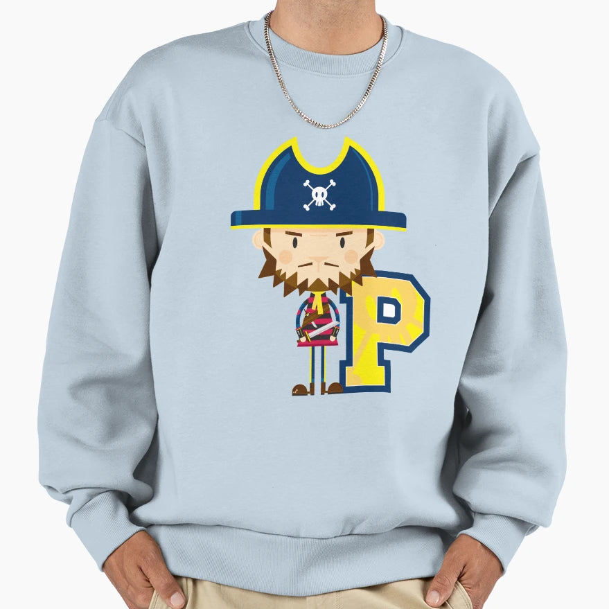 P Is Pirate Educational Illustration Sweatshirt - Novelty Apparel Men Women - T-Shirt, Sweatshirt, Hoodie