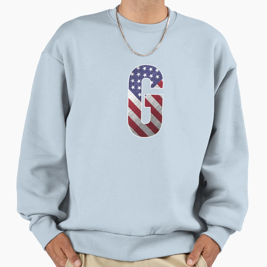 Letter G Patriotic Art American Sweatshirt - Streetwear Style Men Women - T-Shirt, Sweatshirt, Hoodie