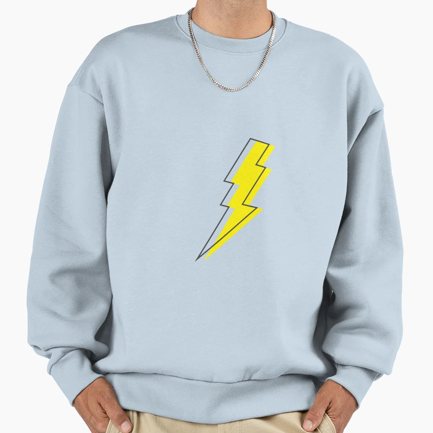 Lightning Bolt Yellow Sweatshirt - Trendy Graphic Unisex - T-Shirt, Sweatshirt, Hoodie