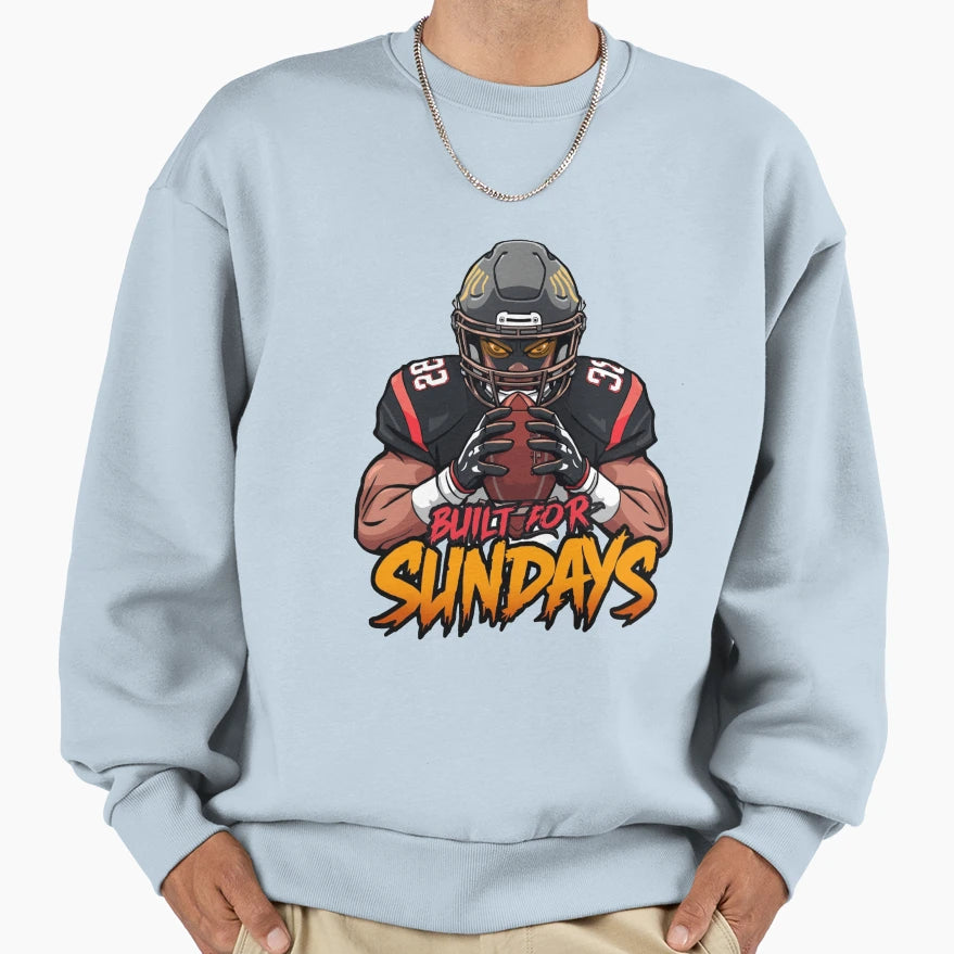 Built Sundays American Football Sweatshirt - Custom Art Print for Adults - T-Shirt, Sweatshirt, Hoodie