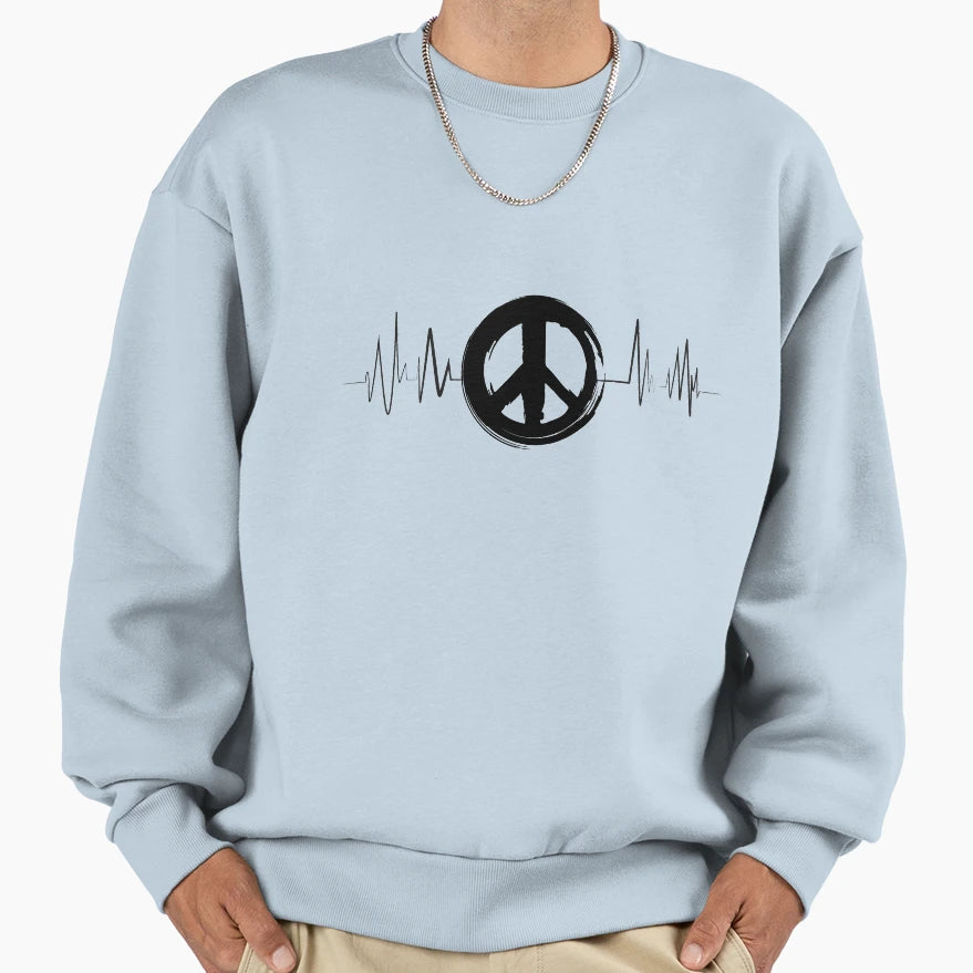 Heart Love Peace Sweatshirt - Graphic Print Unisex - T-Shirt, Sweatshirt, Hoodie