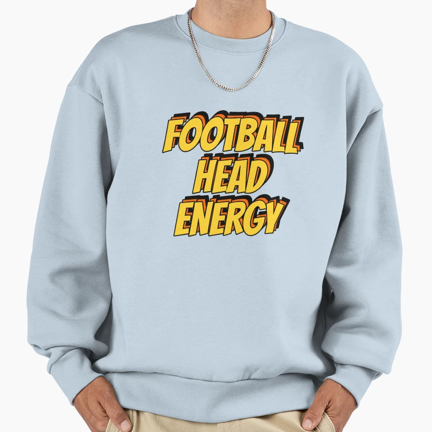 Football Head Energy 90S Nostalgia Sweatshirt - Minimalist Print Men Women - T-Shirt, Sweatshirt, Hoodie