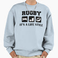 Rugby Eat Sleep And Play Rugby Sweatshirt - Minimalist Print Unisex - T-Shirt, Sweatshirt, Hoodie