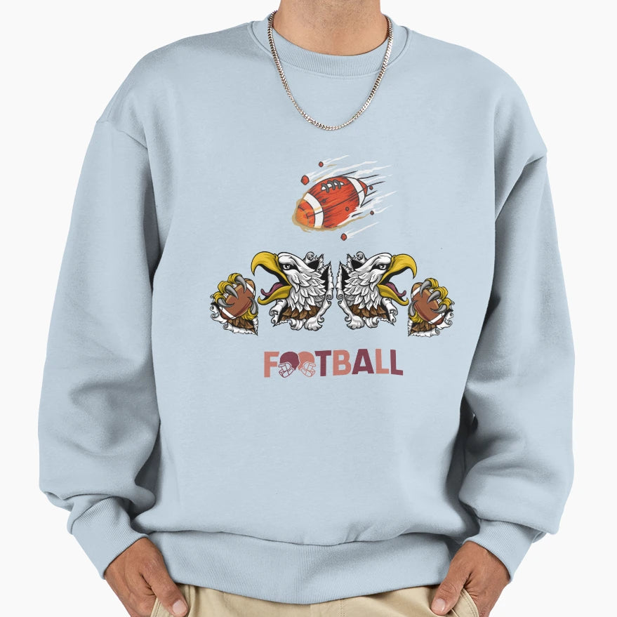 Eagle Holding American Football Sweatshirt - Fun Novelty Design Unisex - T-Shirt, Sweatshirt, Hoodie