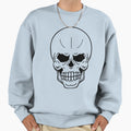 Scary Angry Skull Sweatshirt - Minimalist Print Men Women - T-Shirt, Sweatshirt, Hoodie