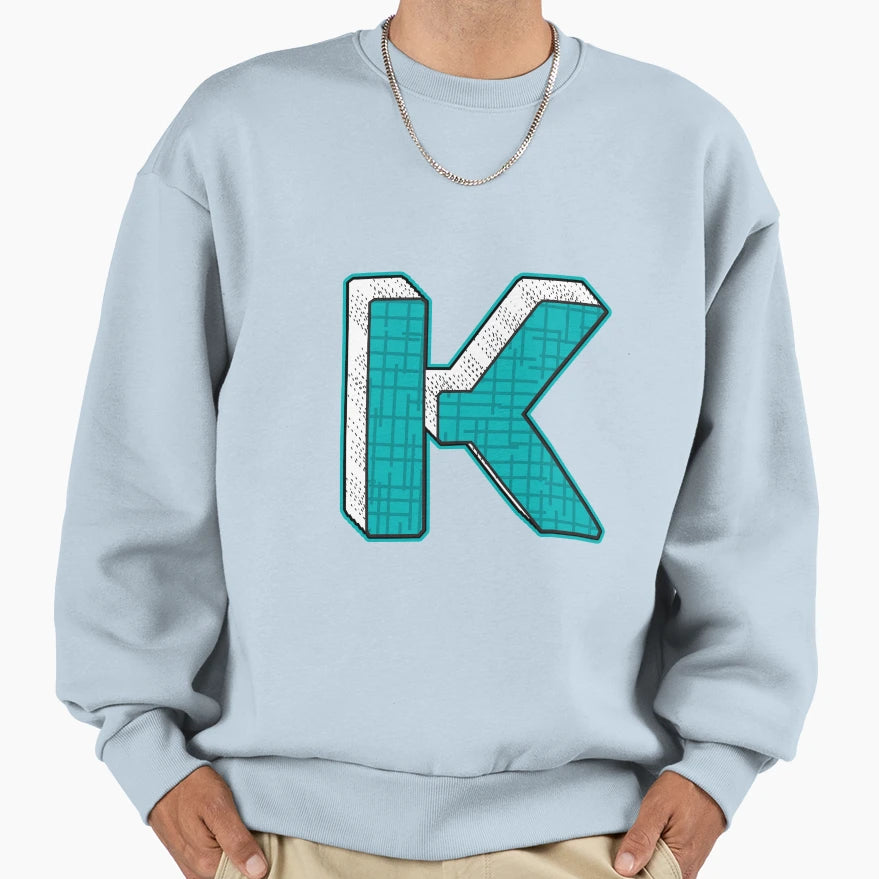 Alphabets Blue Ywzmls 6 Sweatshirt - Minimalist Print Men Women - T-Shirt, Sweatshirt, Hoodie
