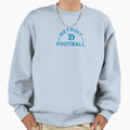 Detroit Football Badge Blue Sweatshirt - Trendy Graphic Unisex - T-Shirt, Sweatshirt, Hoodie
