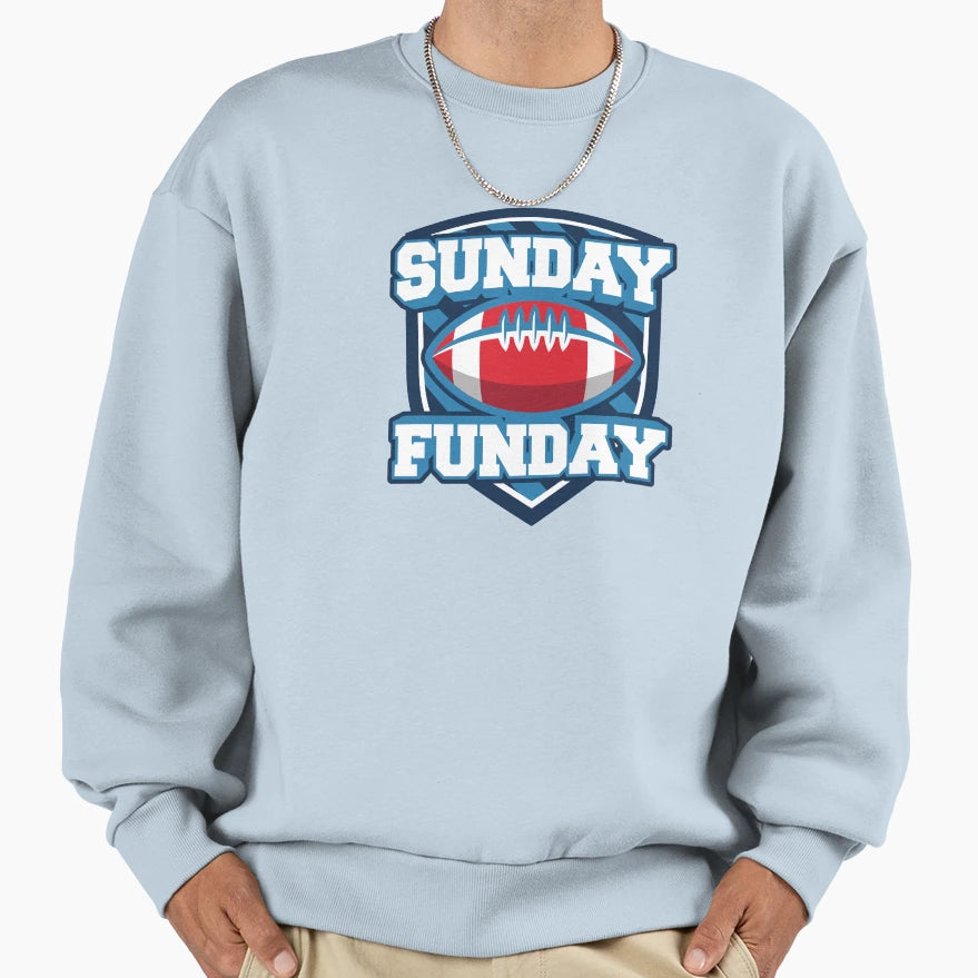 Sunday Funday Sports Day Sweatshirt - Graphic Print for Adults - T-Shirt, Sweatshirt, Hoodie