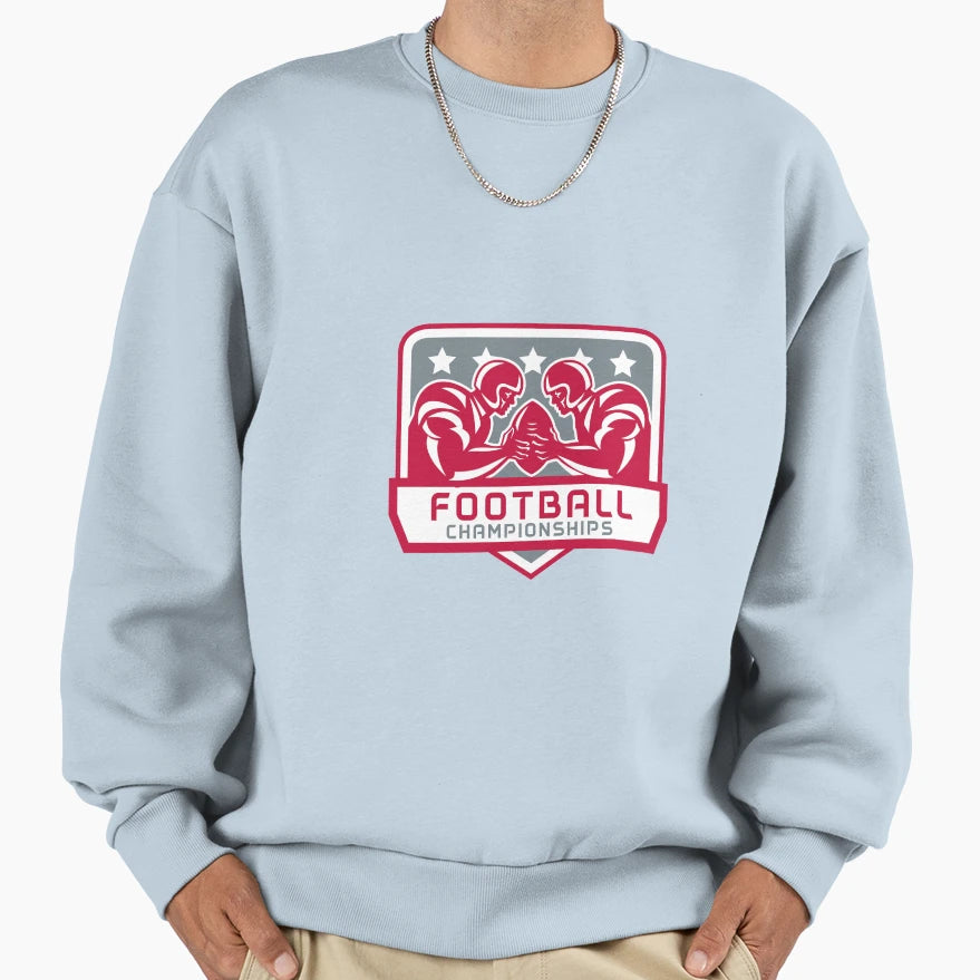American Football Championship Crest Sweatshirt - Fun Novelty Design Unisex - T-Shirt, Sweatshirt, Hoodie