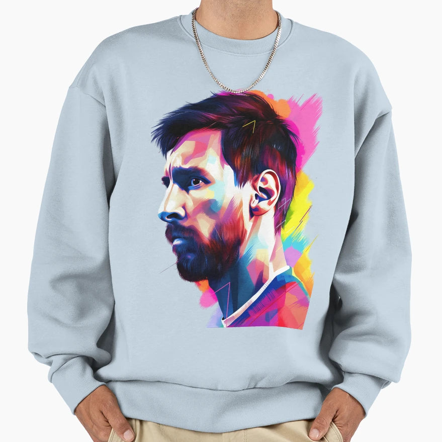 Goat Messi Illustration Sweatshirt - Trendy Graphic Men Women - T-Shirt, Sweatshirt, Hoodie