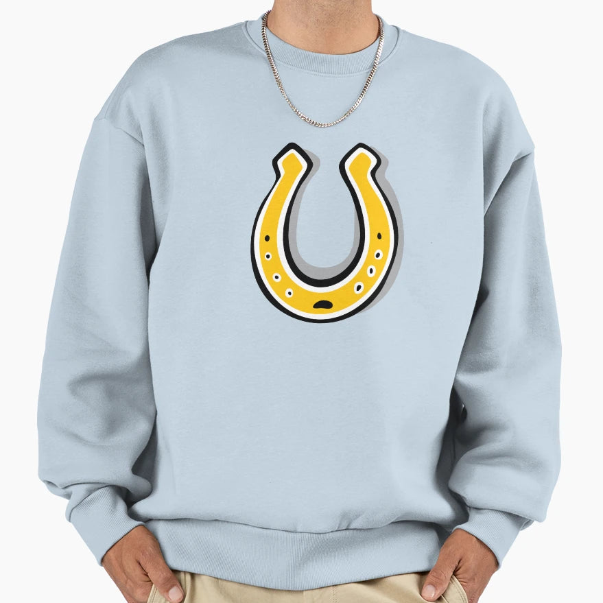 Cartoon Golden Horseshoe Lucky Charm Sweatshirt - Unique Graphic Men Women - T-Shirt, Sweatshirt, Hoodie