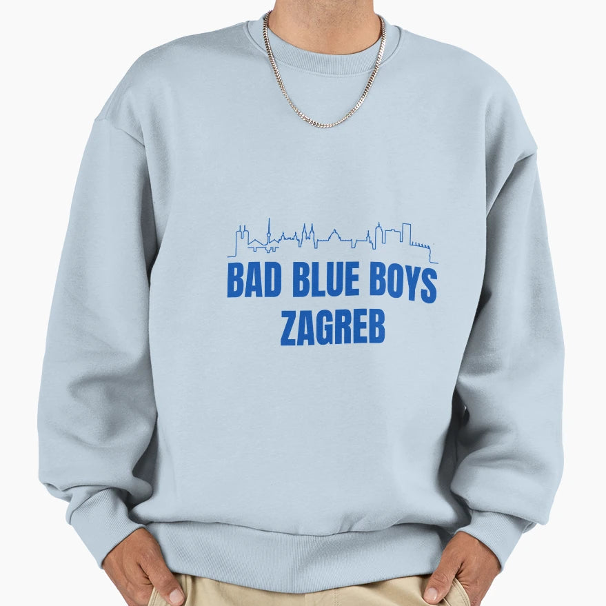 Bad Blue Zagreb Sweatshirt - Trendy Graphic Men Women - T-Shirt, Sweatshirt, Hoodie