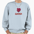 I Love Qatar Emblem Sweatshirt - Trendy Graphic for Adults - T-Shirt, Sweatshirt, Hoodie