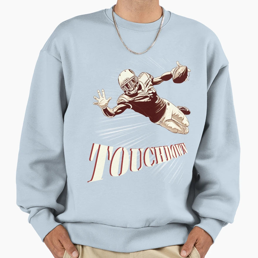 American Football Touchdown Sweatshirt - Unique Graphic for Adults - T-Shirt, Sweatshirt, Hoodie