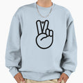 Hand Peace Sign Sweatshirt - Streetwear Style Unisex - T-Shirt, Sweatshirt, Hoodie